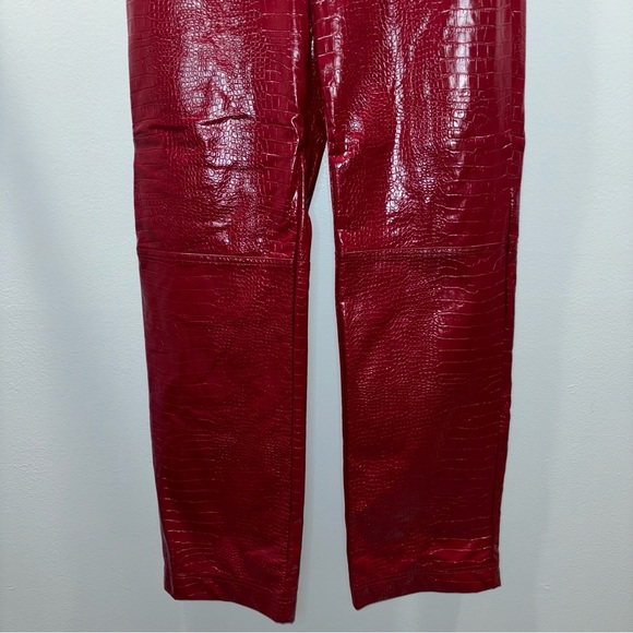 Mistress Rocks βUnconditionalβ Red Vegan Leather Python Pants | Size S - Picture 11 of 15